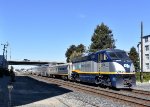 F59PHI # 2010 pushing Amtrak Train # 716 toward the next stop of Richmond-BART Station